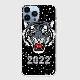 Чехол для iPhone 13 Pro Max с принтом Черный водяной тигр 2022 в Тюмени,  |  | 2022 | beast | black water tiger | fangs | merry christmas | new year | predator | snow | stern grin | winter | year of the tiger | год тигра | зверь | зима | клыки | новый год | снег | суровый оскал | хищник | черный водяной тигр