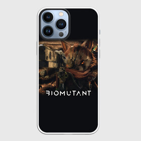 Чехол для iPhone 13 Pro Max с принтом Biomutant | Биомутант с оружием в Тюмени,  |  | Тематика изображения на принте: biomutant | биомутант | животные | игра | кунгфу | мутант | экшен
