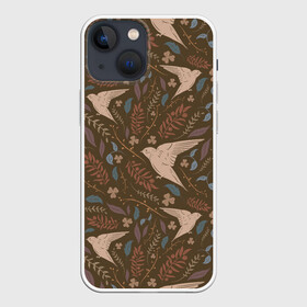 Чехол для iPhone 13 mini с принтом Литой стриж в Тюмени,  |  | Тематика изображения на принте: животные | заливка | осень | птицы | тренд