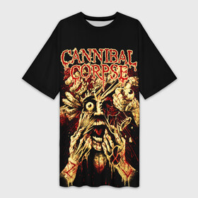 Платье-футболка 3D с принтом Cannibal Corpse: Evisceration Plague в Тюмени,  |  | canibal corpse | cannibal corpse | death metal | evisceration plague | группы | дэтметал | канибал корпс | метал | рок