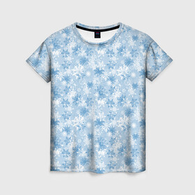 Женская футболка 3D с принтом Морозное Снежное Утро в Тюмени, 100% полиэфир ( синтетическое хлопкоподобное полотно) | прямой крой, круглый вырез горловины, длина до линии бедер | merry christmas | дед мороз | ёлка | зима | мороз | новый год | подарок | праздник | рождество | с новым годом | сантаклаус | снег | снеговик | снегурочка | снежинки | снежные узоры | узоры