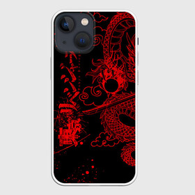 Чехол для iPhone 13 mini с принтом ТОКИЙСКИЕ МСТИТЕЛИ КРАСНЫЙ ДРАКОН в Тюмени,  |  | anime | draken | mikey | tokyorevengers | аниме | дракен | иероглифы | кэн | манга | мандзиро | микки | рюгудзи | сано | символы | токийские мстители