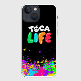 Чехол для iPhone 13 mini с принтом TOCA BOCA LIFE БРЫЗГИ КРАСОК в Тюмени,  |  | digital toys | gamer | games | helicopter taxi | pets | toca boca | toca hair salon | toca kitchen | toca life | toca life city | toca life worl | toca tea party | video games | игры