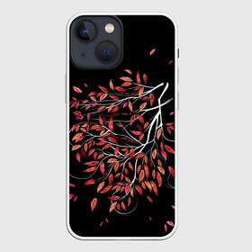 Чехол для iPhone 13 mini с принтом КРАСНЫЕ АКВАРЕЛЬНЫЕ ЛИСТЬЯ в Тюмени,  |  | красивое | листья | осенняя природа | осень | яркое