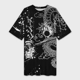 Платье-футболка 3D с принтом Аниме Tokyo Revengers: дракон в Тюмени,  |  | anime | draken | mikey | tokyorevengers | valhalla | аниме | вальгала | дракен | иероглифы | кэн | манга | мандзиро | микки | рюгудзи | сано | символы | токийские мстители