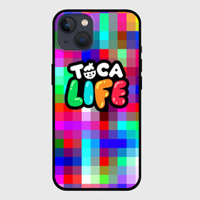 Чехол для iPhone 13 с принтом TOCA BOCA LOGO PIXEL | COLOR GEOMETRY в Тюмени,  |  | digital toys | gamer | games | helicopter taxi | pets | toca boca | toca hair salon | toca kitchen | toca life | toca life city | toca life worl | toca tea party | video games | игры