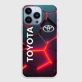 Чехол для iPhone 13 Pro с принтом TOYOTA 3D NEON  | ТОЙОТА  3Д ПЛИТЫ НЕОН в Тюмени,  |  | Тематика изображения на принте: auto | sport | toyota | авто | автомобиль | автомобильные | бренд | марка | машины | спорт | тойота