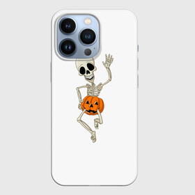 Чехол для iPhone 13 Pro с принтом скелет в тыкве в Тюмени,  |  | bones | gesture | halloween | joy | monster | pumpkin | run | shame | skeleton | smile | бег | в | жест | кости | монстр | радость | скелет | стыд | тыква | тыкве | улыбка | хэллоуин | чудовище