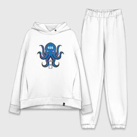 Женский костюм хлопок Oversize с принтом Ojingeo geim синий кальмар в Тюмени,  |  | squid game | ви ха чжун | игра на выживание | королевская битва | ли чон чжэ | о ён су | пак хэ су