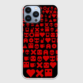 Чехол для iPhone 13 Pro Max с принтом Любовь, смерть и роботы пиктограммы в Тюмени,  |  | любовь | мульфильм | пиктограмма