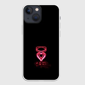 Чехол для iPhone 13 mini с принтом Плавленное сердце в Тюмени,  |  | Тематика изображения на принте: люблю | люблю тебя | любовь | неоновое сердце | розовое сердечко | розовое сердце | сердце | я тебя люблю