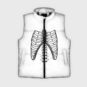 Женский жилет утепленный 3D с принтом ребра скелета в Тюмени,  |  | anatomy | bones | cell | chest | death | disks | halloween | open | ribs | skeleton | spine | анатомия | грудная | диски | клетка | кости | открытая | позвоночник | ребра | скелет | хэллоуин