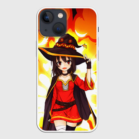 Чехол для iPhone 13 mini с принтом Mеgumin в Тюмени,  |  | anime | konosuba | manga | megumin | witch | аниме | ведьма | ведьмы | взрыв | манга | мегумин | прекрасный мир | юн юн | юнюн