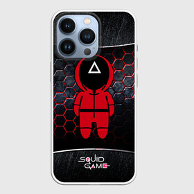 Чехол для iPhone 13 Pro с принтом Игра в кальмара 3D Black  Red в Тюмени,  |  | squid game | выживание | игра в кальмара | кальмар | корейский | корея
