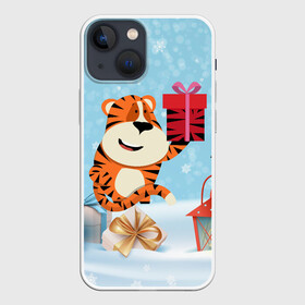 Чехол для iPhone 13 mini с принтом Тигренок с подарком 2022 в Тюмени,  |  | 2022 | год тигра | новый год | новый год 2022 | символ года | тигр | тигренок | тигрица | тигры