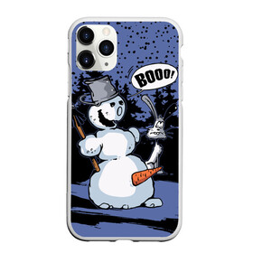 Чехол для iPhone 11 Pro матовый с принтом Снеговик на Хэллоуин в Тюмени, Силикон |  | broom | bucket | carrot | fir forest | frightened hare | halloween | new year | night | scary | snow | snowman | ведро | еловый лес | испуганный заяц | метла | морковка | новый год | ночь | снег | снеговик | страшный | хэллоуин