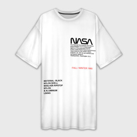 Платье-футболка 3D с принтом NASA БЕЛАЯ ФОРМА  НАСА WHITE UNIFORM в Тюмени,  |  | galaxy | nasa | space | space company | star | астрономия | галактика | звезды | космическая компания | космос | наса