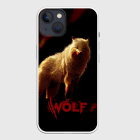 Чехол для iPhone 13 с принтом Красный волк. в Тюмени,  |  | wolf | wolfs | волк | волки | волчара | животные | звери | лес | природа