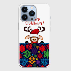 Чехол для iPhone 13 Pro с принтом Merry Christmas (оленёнок) в Тюмени,  |  | christmas | merry christmas | santa claus | дед мороз | ёлка | новогодние олени | новый год | оленёнок бэмби | оленёнок рудольф | орнамент | с новым годом | сантаклаус | свитер с оленями | снегурочка | снежинки | узоры