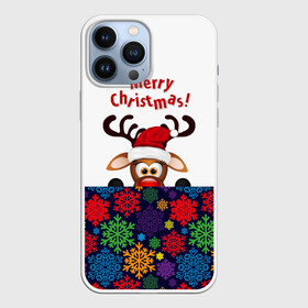 Чехол для iPhone 13 Pro Max с принтом Merry Christmas (оленёнок) в Тюмени,  |  | christmas | merry christmas | santa claus | дед мороз | ёлка | новогодние олени | новый год | оленёнок бэмби | оленёнок рудольф | орнамент | с новым годом | сантаклаус | свитер с оленями | снегурочка | снежинки | узоры