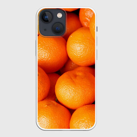 Чехол для iPhone 13 mini с принтом Мандаринчик чик в Тюмени,  |  | Тематика изображения на принте: зима | новыйгод | тренды | фрукты | яркое