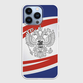 Чехол для iPhone 13 Pro с принтом Герб России в Тюмени,  |  | Тематика изображения на принте: background | flag | football | russia | russian national team | sport | герб | двуглавый орел | россия | сборная россии | спорт | флаг | фон | футбол