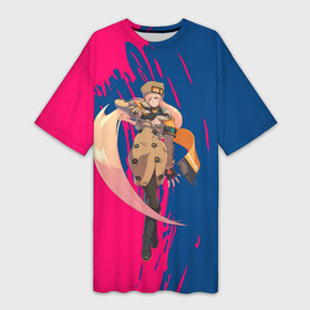 Платье-футболка 3D с принтом Millia Rage в Тюмени,  |  | game | games | ggs | guilty gear | guilty gear strive | гилти гир стрэйв | игра | игры