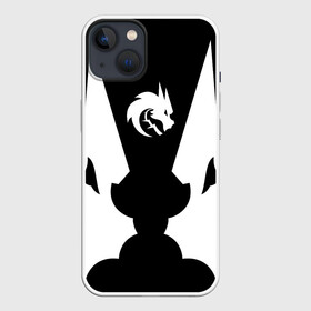 Чехол для iPhone 13 с принтом TEAM SPIRIT WHITE DRAGON (НА СПИНЕ) в Тюмени,  |  | Тематика изображения на принте: collapse | cs go | cyber | cybersport | dota 2 | dragon | hearthstone | miposhka | mira | russia | spirit | spirited | team spirit | torontotokyo | ts | yatoro | дота | дракон | кибер | киберспорт | киберспортсмен | кс го | россия | спирит | спи