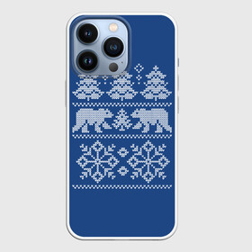 Чехол для iPhone 13 Pro с принтом Север в Тюмени,  |  | merry christmas | santa claus | алатырь | бабушкин свитер | белые медведи | вышиванка | новый год | обережная вышивка | орнамент | свитер | свитер с оленями | северные медведи | северные узоры | снежинки | узоры