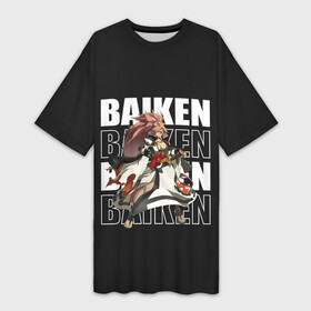 Платье-футболка 3D с принтом Baiken в Тюмени,  |  | game | games | ggs | guilty gear | guilty gear strive | гилти гир стрэйв | игра | игры