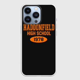 Чехол для iPhone 13 Pro с принтом Haddonfield High School 1978 в Тюмени,  |  | face | haddonfield | halloween | high | killer | leather | maniac | michael | myers | mystic | school | uniform | кожаное | лицо | майерс | майкл | мистика | старшая | униформа | форма | хаддонифилд | хэллоуин | ш