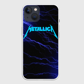 Чехол для iPhone 13 с принтом METALLICA BLUE FLASH | МЕТАЛЛИКА СИНИЕ МОЛНИИ в Тюмени,  |  | flash | metallica | rock | джеймс хэтфилд | джейсон ньюстед | дэйв мастейн | кирк хэмметт | клифф бёртон | ларс ульрих | металлика | молнии | музыка | роберт трухильо | рок