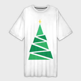 Платье-футболка 3D с принтом Рождественское дерево в Тюмени,  |  | Тематика изображения на принте: веселье | ель | новогоднее чудо | новый год | отдых | праздники | рождественское дерево