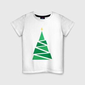 Детская футболка хлопок с принтом Новогоднее дерево в Тюмени, 100% хлопок | круглый вырез горловины, полуприлегающий силуэт, длина до линии бедер | Тематика изображения на принте: веселье | ель | новогоднее дерево | новогоднее чудо | новый год | праздники | рождество | рождетсвеская ель