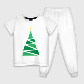 Детская пижама хлопок с принтом Новогоднее дерево в Тюмени, 100% хлопок |  брюки и футболка прямого кроя, без карманов, на брюках мягкая резинка на поясе и по низу штанин
 | Тематика изображения на принте: веселье | ель | новогоднее дерево | новогоднее чудо | новый год | праздники | рождество | рождетсвеская ель