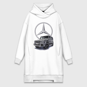 Платье-худи хлопок с принтом Mercedes Gelendwagen G63 AMG G class G400d в Тюмени,  |  | car | force | g63 amg | germany | mercedes | motorsport | power | prestige | автоспорт | германия | мерседес | мощь | сила