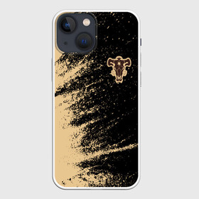 Чехол для iPhone 13 mini с принтом Black clover bull. в Тюмени,  |  | asta | black bull | black clover | bull | clover | аста | бык | клевер | чёрный бык | чёрный клевер