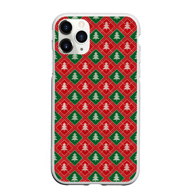 Чехол для iPhone 11 Pro матовый с принтом Ёлочки (красно зелёные) в Тюмени, Силикон |  | merry christmas | бабушкин свитер | дед мороз | ёлка | елочные шары | новогодний подарок | новый год | подарок | природа | рождество | свитер | свитер с ёлками | снежинки