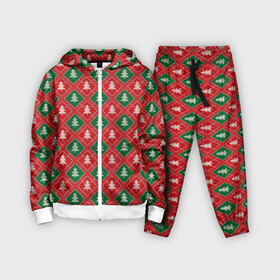 Детский костюм 3D с принтом Ёлочки (красно зелёные) в Тюмени,  |  | merry christmas | бабушкин свитер | дед мороз | ёлка | елочные шары | новогодний подарок | новый год | подарок | природа | рождество | свитер | свитер с ёлками | снежинки