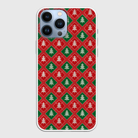 Чехол для iPhone 13 Pro Max с принтом Ёлочки (красно зелёные) в Тюмени,  |  | merry christmas | бабушкин свитер | дед мороз | ёлка | елочные шары | новогодний подарок | новый год | подарок | природа | рождество | свитер | свитер с ёлками | снежинки