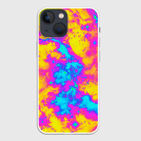 Чехол для iPhone 13 mini с принтом Яркая абстракция космических красок в Тюмени,  |  | abstract | gradient | neon | paint | абстракция | брызги красок | градиент | кислота | кислотные цвета | кислотный стиль | кляксы | космические краски | краски | красочный | молодежные | неоновые | орнамент