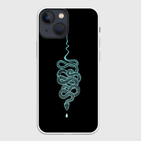 Чехол для iPhone 13 mini с принтом вьющаяся змея в Тюмени,  |  | animal | blue | curly | dangerous | deadly | ghostly | phobia | reptile | snake | вьющаяся | голубая | животное | змея | опаснавя | призрачная | фобия