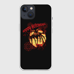 Чехол для iPhone 13 с принтом happy Halloween в Тюмени,  |  | blood | bloody | evil | halloween | happy | monster | pumpkin | spiteful | spray | брызги | веселого | зло | злобный | кровавая | кровавый | кровь | монстр | тыква | хэллоуин | хэллоуина