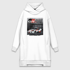 Платье-худи хлопок с принтом Toyota Gazoo Racing Team в Тюмени,  |  | car | finland | force | gazoo | motorsport | power | prestige | racing | team | toyota | автомобиль | автоспорт | гонка | мощь | престиж | сила | тойота | финляндия