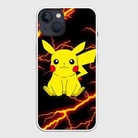 Чехол для iPhone 13 с принтом PIKACHU PIKA PIKA РАЗРЯДЫ МОЛНИЙ в Тюмени,  |  | animals | pika | pika pika | pikachu | pokemon | детектив пикачу | животные | звери | пика | пикачу | покемон