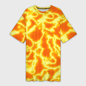 Платье-футболка 3D с принтом Огненная вспышка в Тюмени,  |  | Тематика изображения на принте: abstract | fire | flame | flash | gradient | lightning | neon | orange | абстракция | в огне | взрыв | вспышка | горящий | градиент | лава | молния | неоновый | огненные молнии | огонь | оранжевый принт | переливы | пламя | пожар