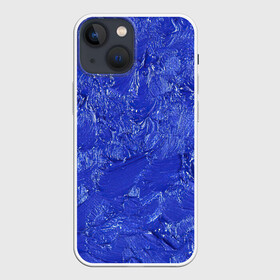 Чехол для iPhone 13 mini с принтом Синие мазки в Тюмени,  |  | акварель | арт | краски | мазки | мазки красок | рисунок | рисунок акварелью | рисунок красками