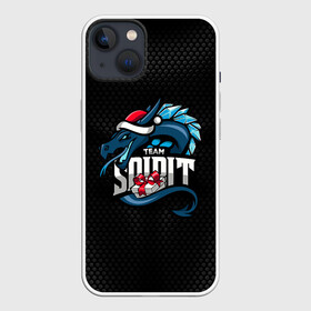 Чехол для iPhone 13 с принтом New Year Logo | Team Spirit в Тюмени,  |  | Тематика изображения на принте: cs go | cyber | cybersport | dota 2 | dragon | logo | russia | spirit | spirited | team spirit | ts | дракон | кибер | киберспорт | киберспортсмен | кс го | лого | логотип | россия | спирит | спиритед | тим спирит | тс