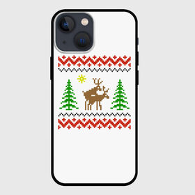 Чехол для iPhone 13 mini с принтом Олени (sexy) в Тюмени,  |  | love | playboy | вышиванка | вышивка крестом | для влюбленных | любовь | неприличные олени | новогодние олени | олени | орнамент | плейбой | прикол | рождественские олени | свитер с оленями | се