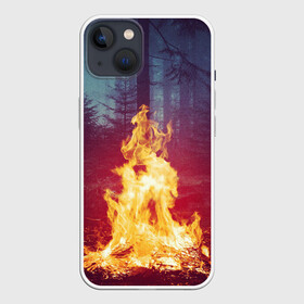 Чехол для iPhone 13 с принтом Пикник в лесу в Тюмени,  |  | искра | костёр | лес | лето | ночь | огонь | природа